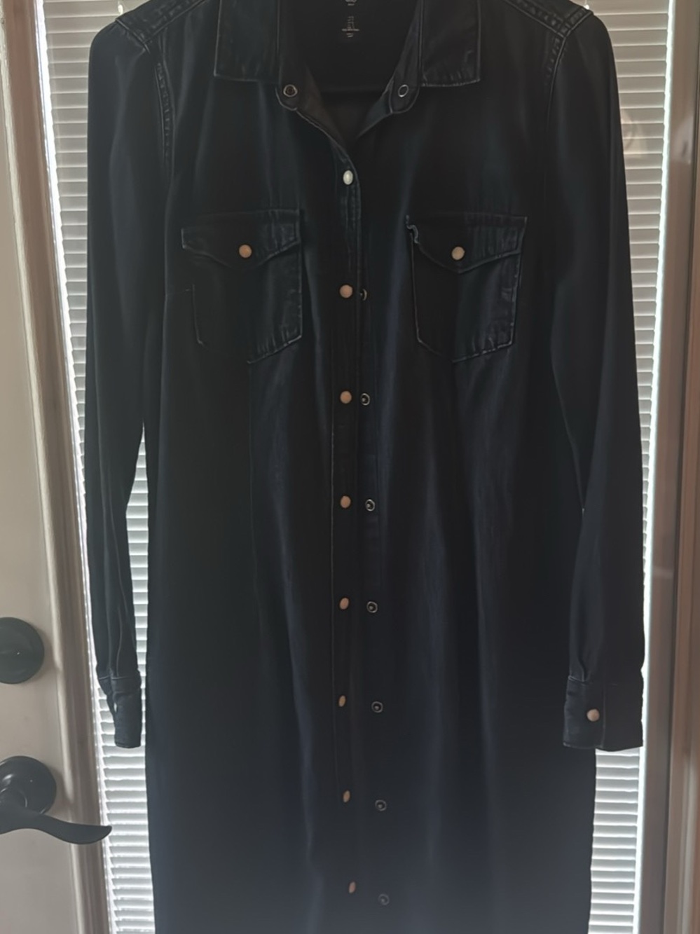 GAP Dark Blue wash Denim Snap up Shirt Dress